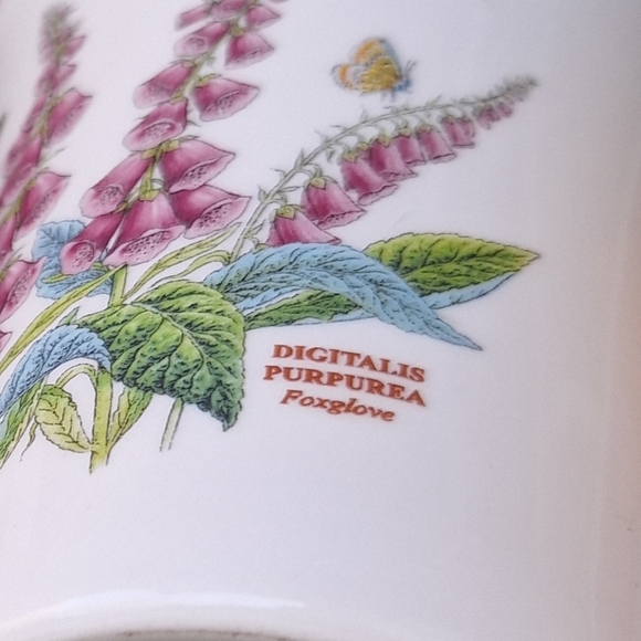 Butterfly Garden Mugs Lilac Blue Purple Dragonfly Foxglove Matching Pair Set 2 - Picture 9 of 17